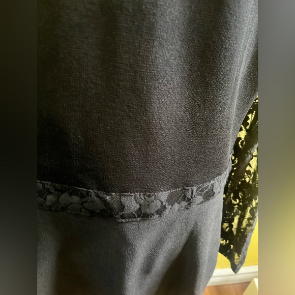 Peter Nygard Black Sweater w/ Lace On the Arms!! - Picture 5 of 12